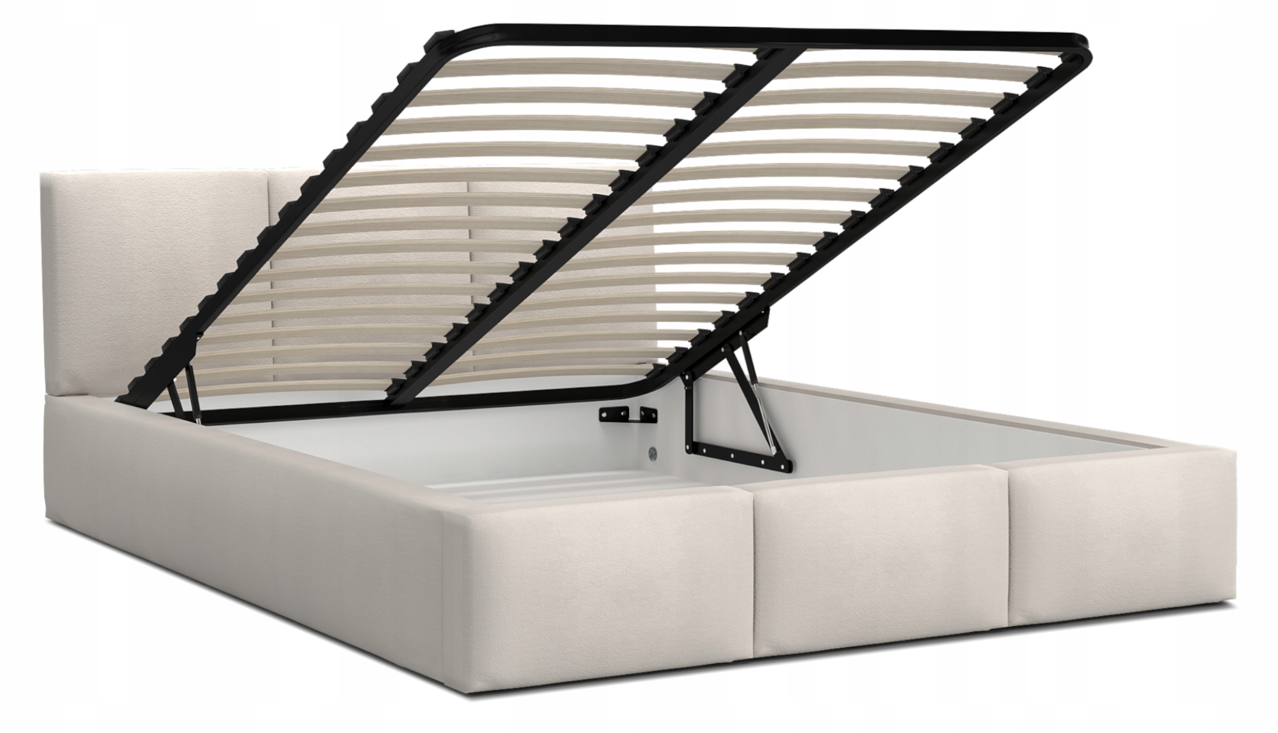 Łóżko tapicerowane Fresja 160x200 kolor kremowy