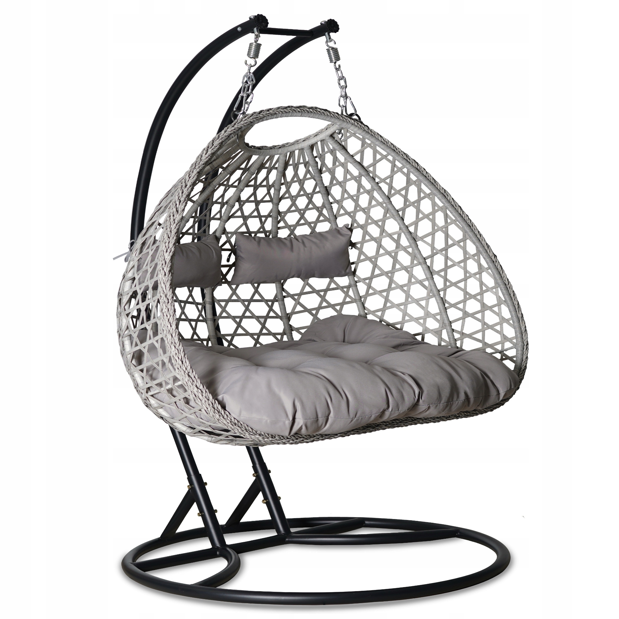 Kosz Kokon Fotel Wiszący ROSA Premium Corciano Huśtawka Ogrodowa 2osobowy