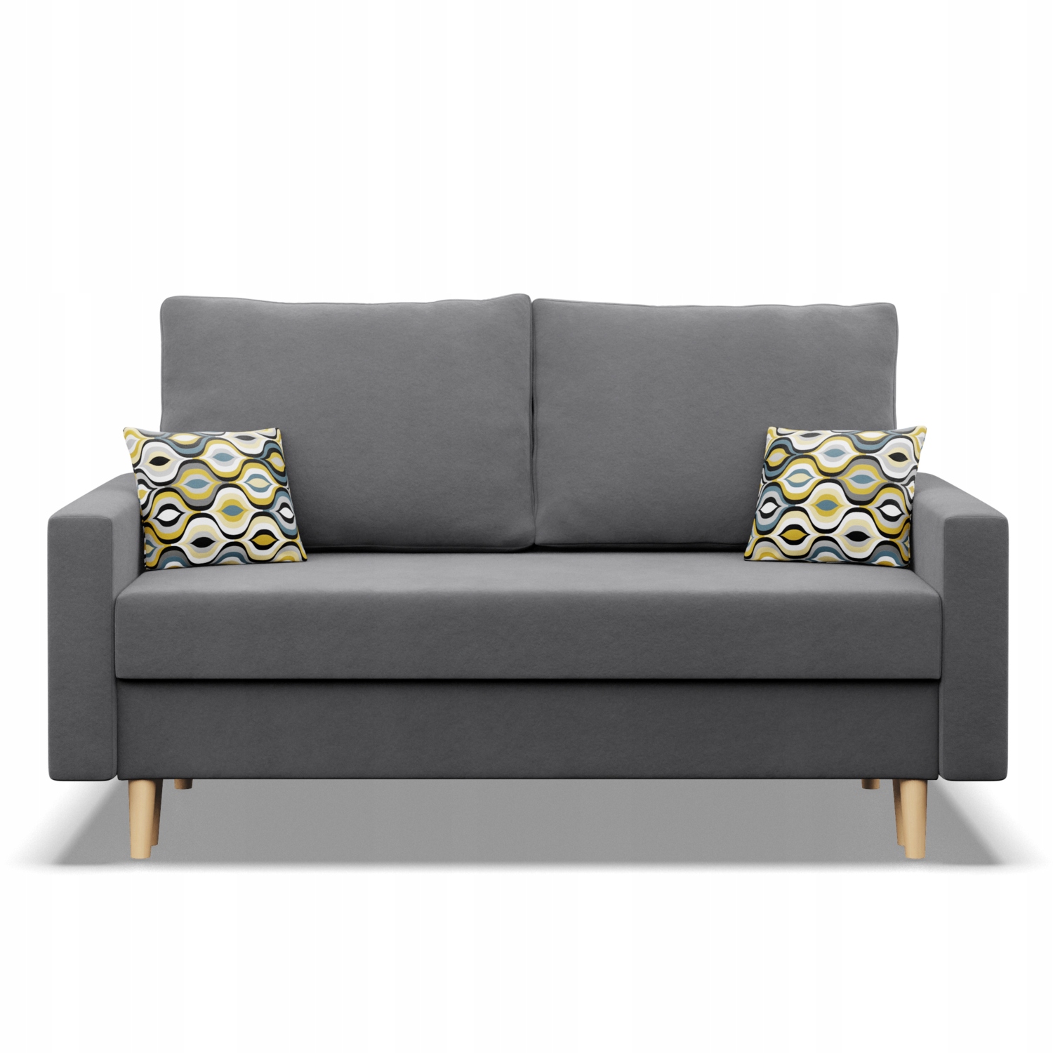 SOFA z Funkcją Spania ETNA Rozkładana KANAPA DWUOSOBOWA do Salonu Szara